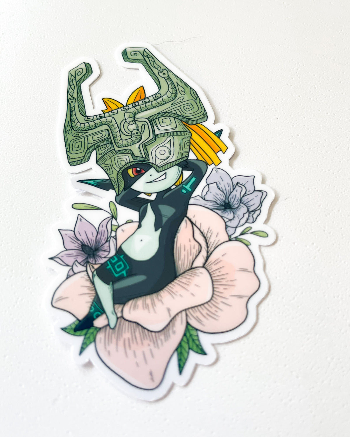 Twilight Imp Floral Waterproof Die Cut Sticker