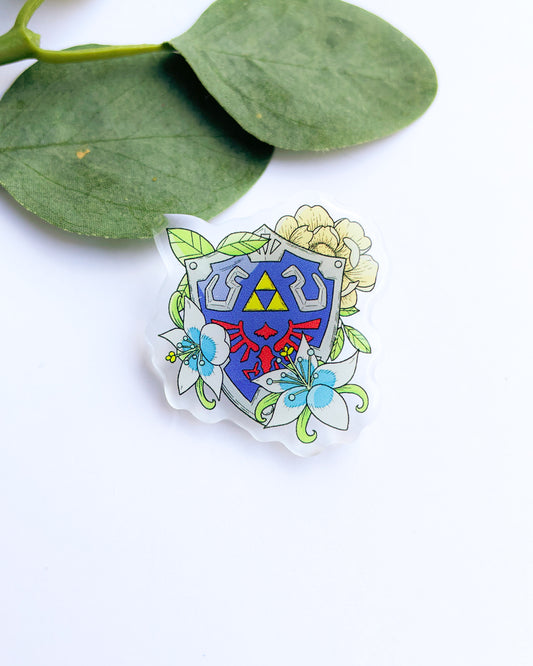 Hero's Shield Acrylic Pin