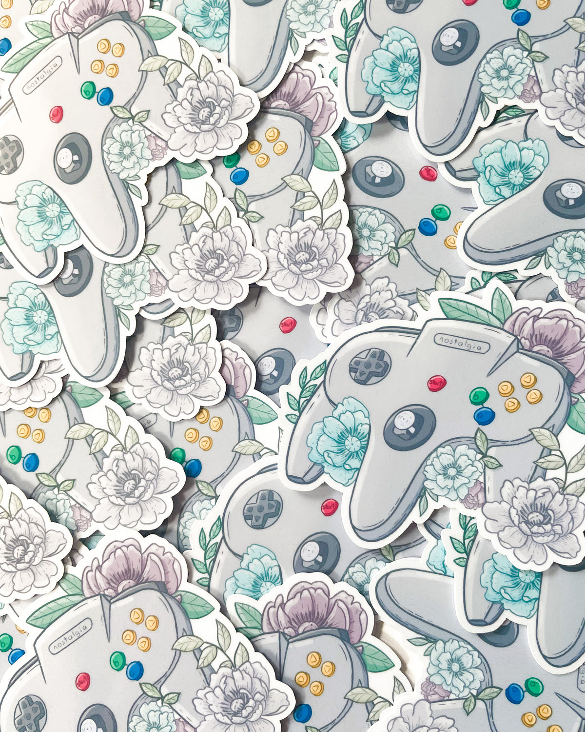 Three-Pronged Controller Waterproof Die Cut Sticker