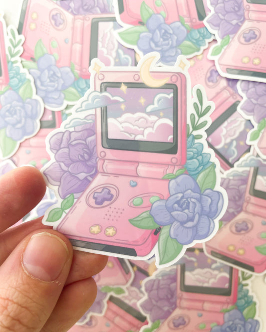 Game Girl SP Waterproof Die Cut Sticker