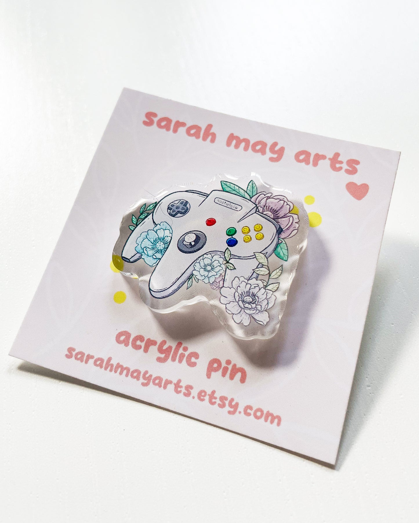 Three-Pronged Controller Acrylic Pin