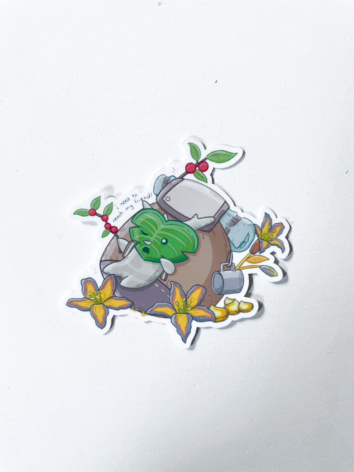 Backpacking Forest Spirit Waterproof Die Cut Sticker