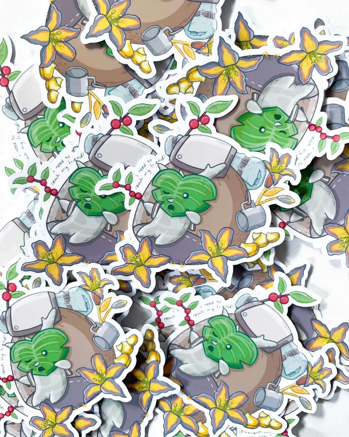 Backpacking Forest Spirit Waterproof Die Cut Sticker