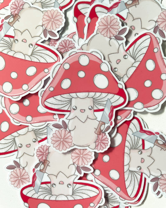 Pelekat Potongan Dadu Kalis Air Pisau Cendawan