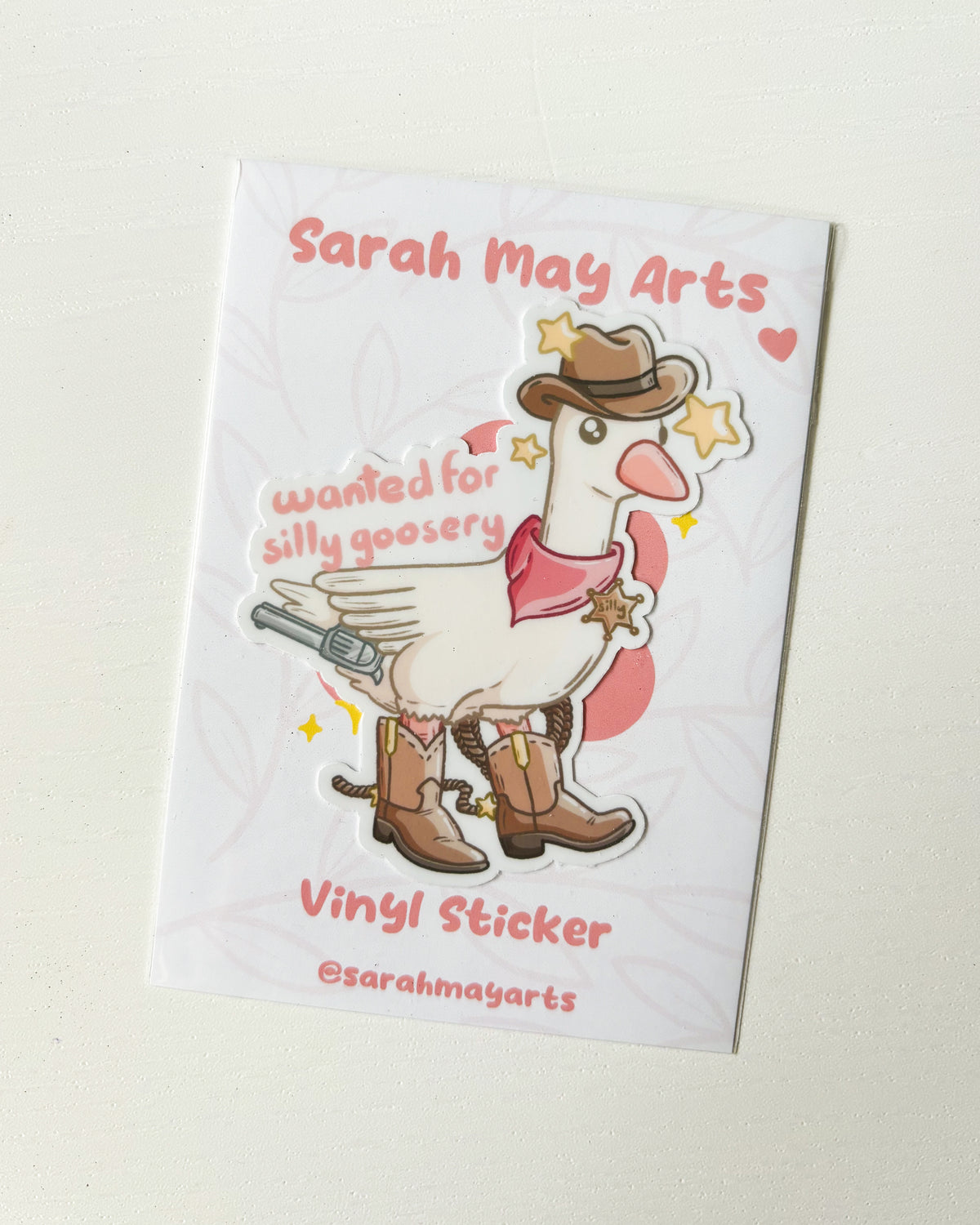 Cowboy Goose Waterproof Die Cut Sticker