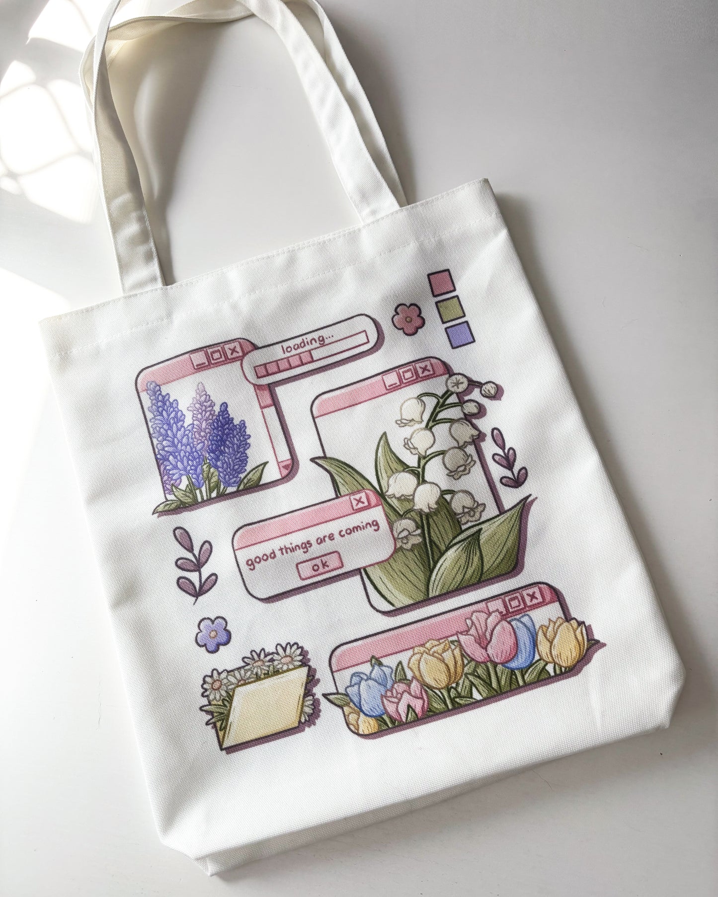 Beg Tote Kanvas Benda Baik Akan Datang