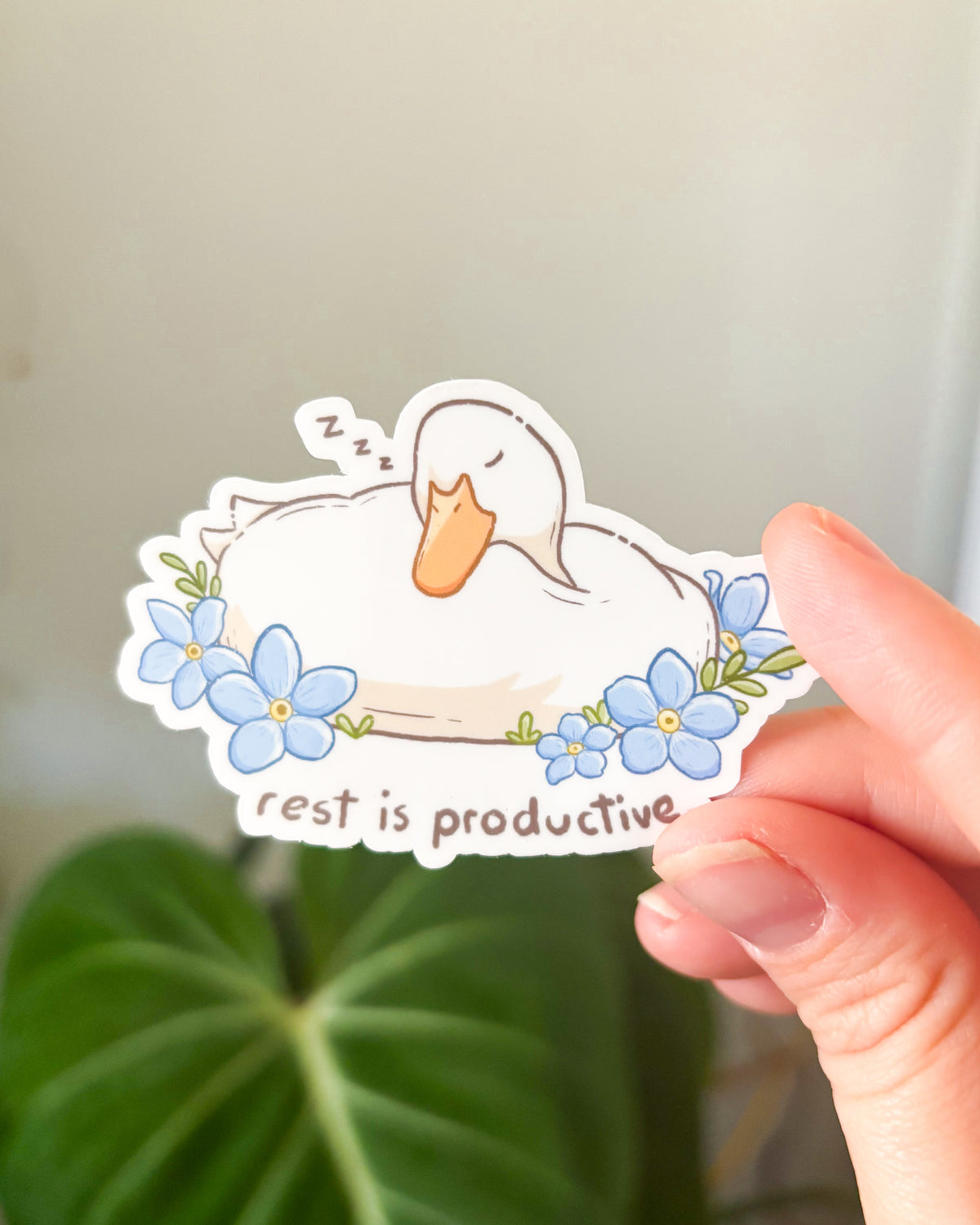 Rest is Productive Waterproof Die-Cut Sticker