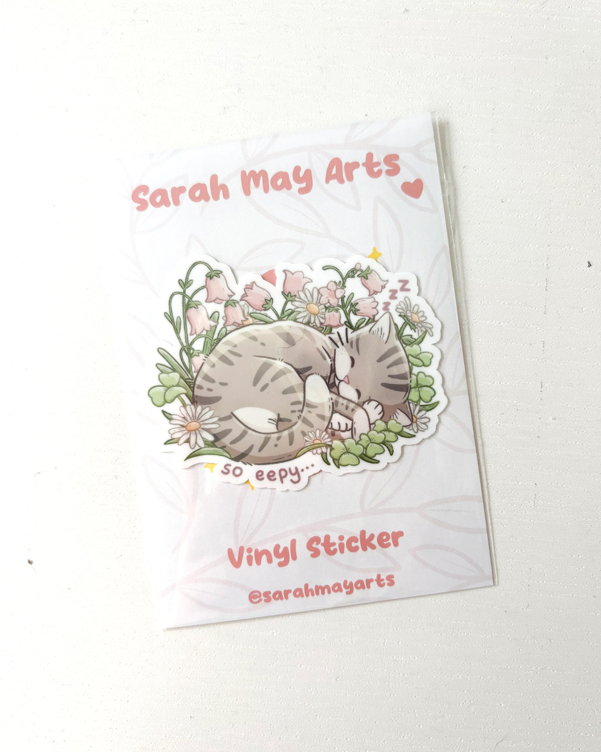 Eepy Kitty Waterproof Die Cut Sticker