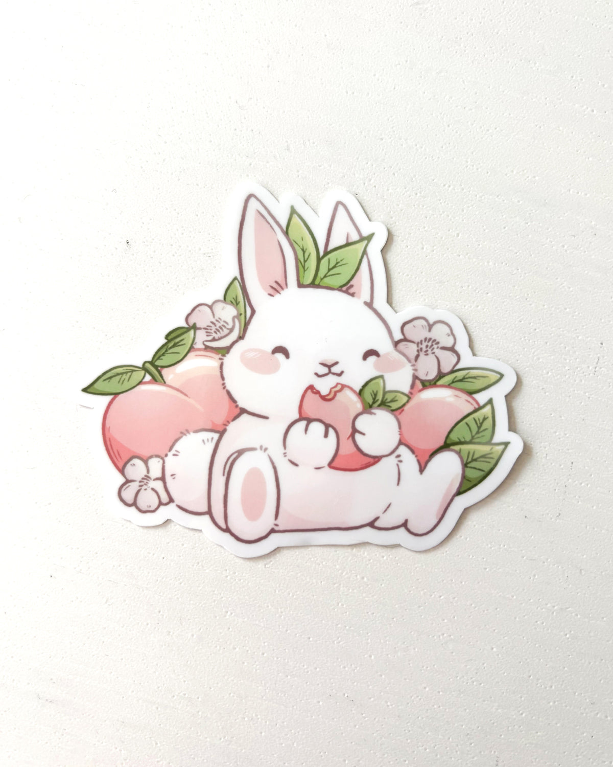 Pelekat Potongan Dadu Kalis Air Bunny Peachy
