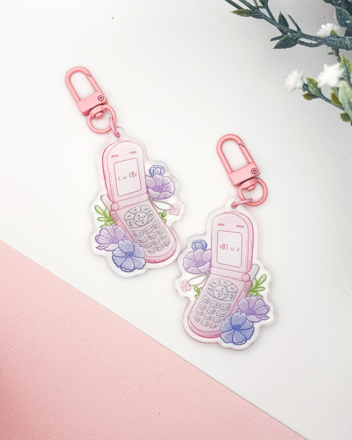 Rantai Kunci Telefon Flip