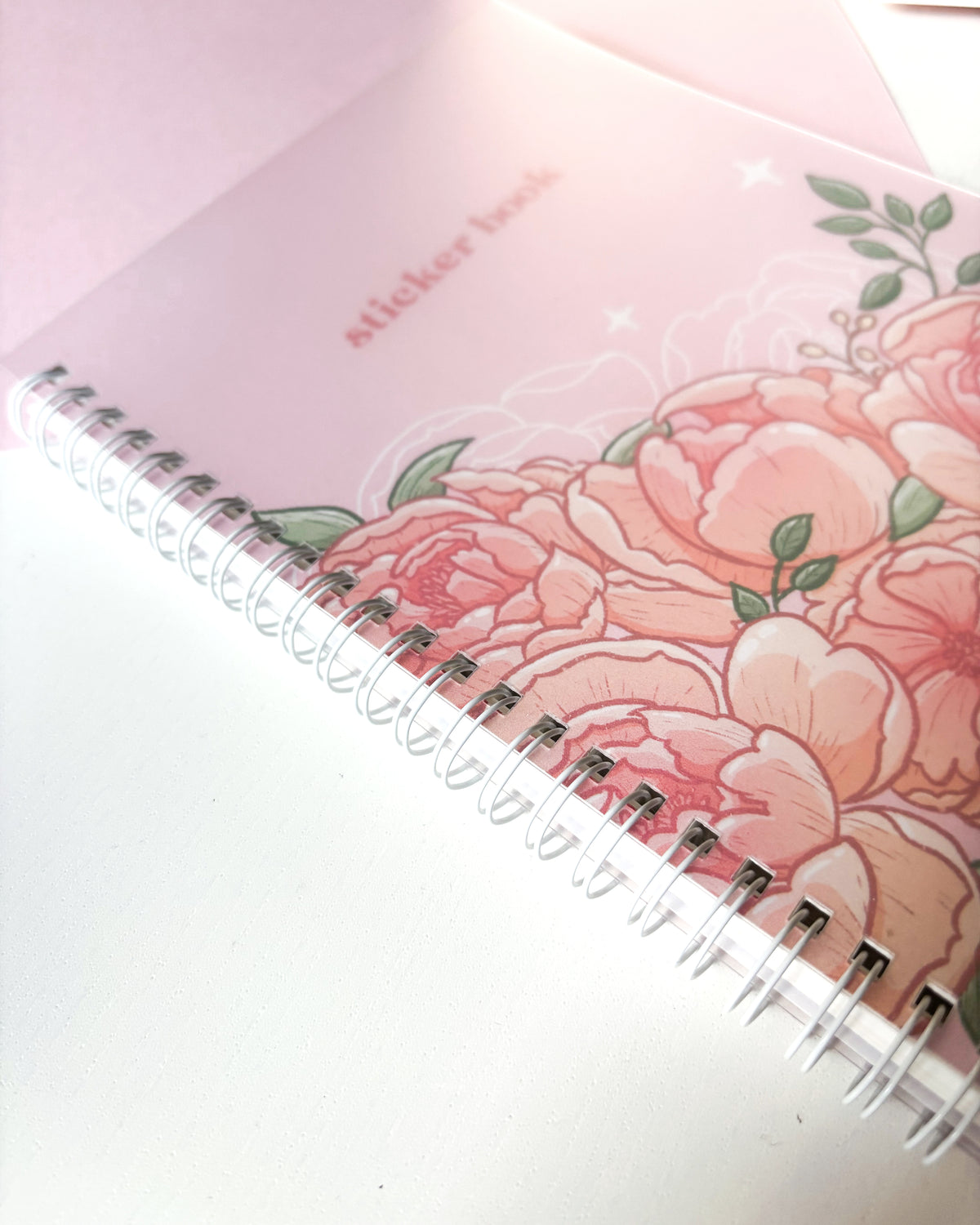 Buku Pelekat Boleh Diguna Semula Peony Pastel