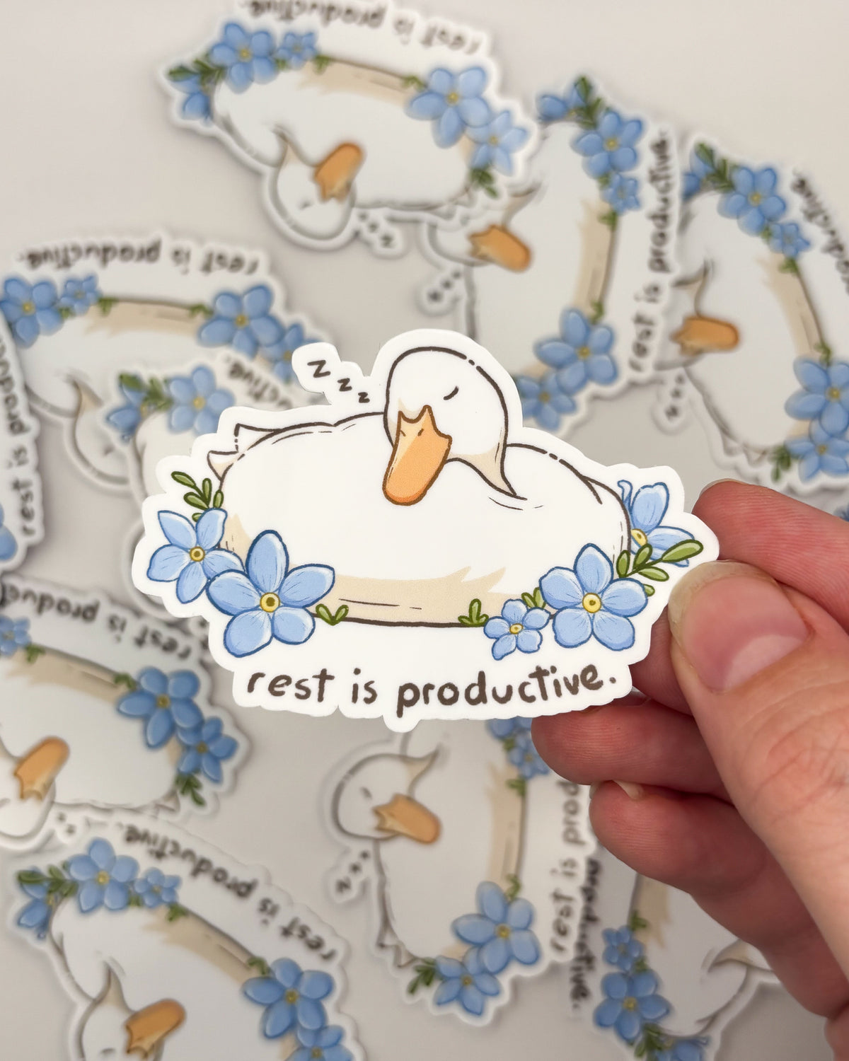 Rest is Productive Waterproof Die-Cut Sticker