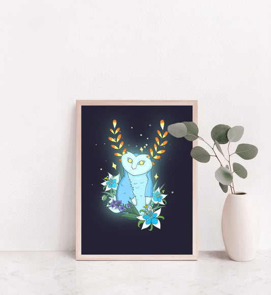 Glowing Owl Spirit Print