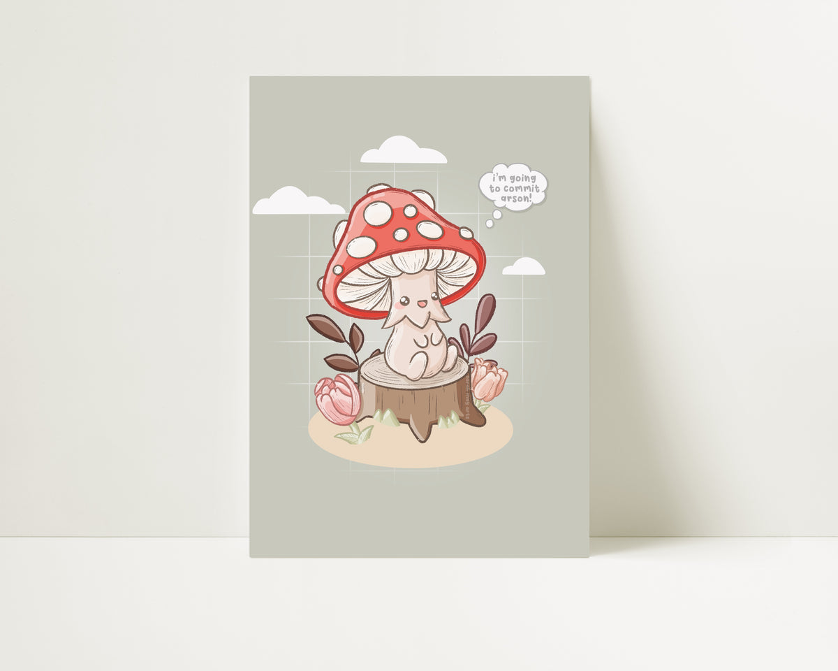 Disturbed Mushroom Print