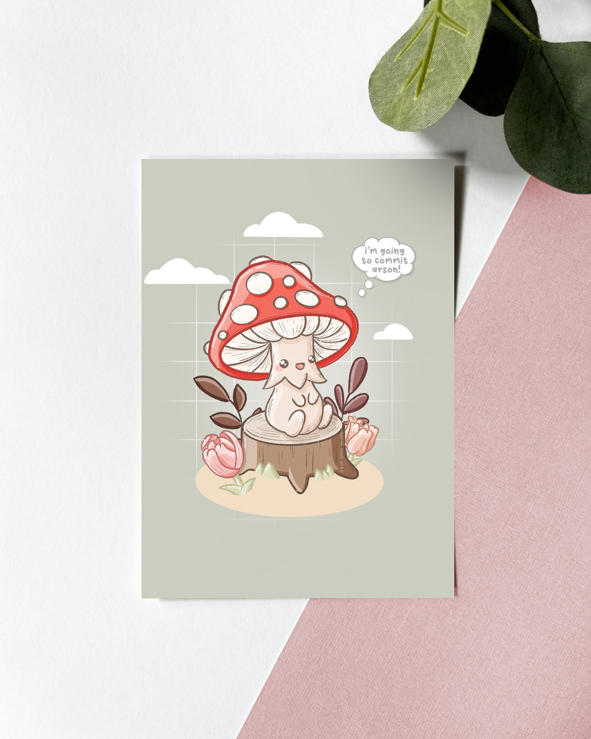 Disturbed Mushroom Print