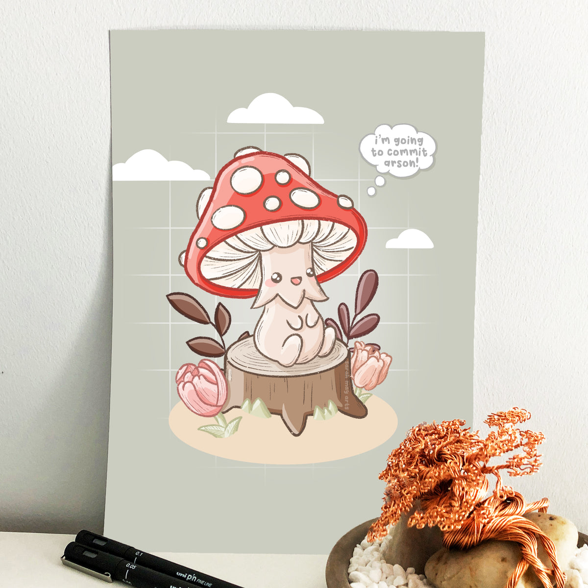 Disturbed Mushroom Print