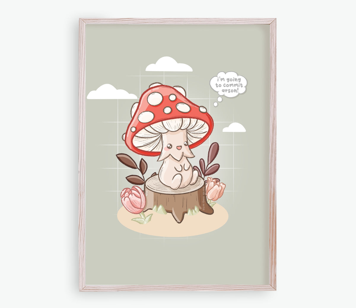 Disturbed Mushroom Print