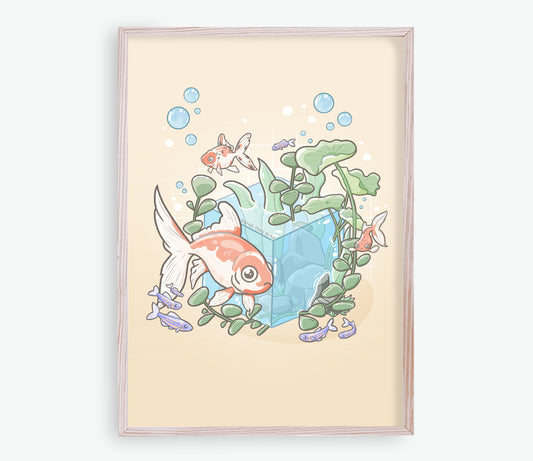 Goldfish Aquascape Print