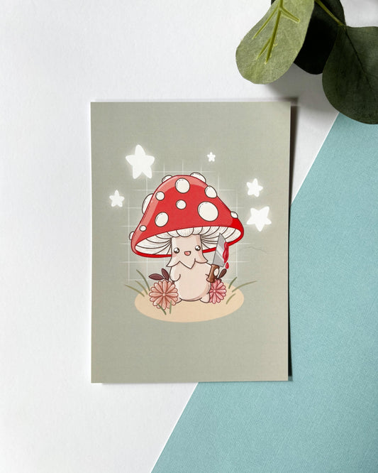 Mushroom Knife Print