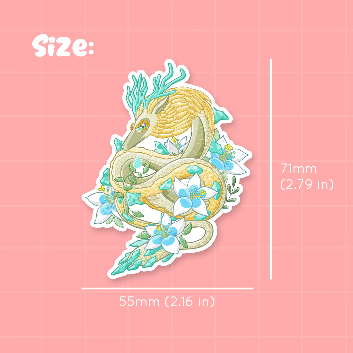Tearful Dragon Waterproof Die Cut Sticker