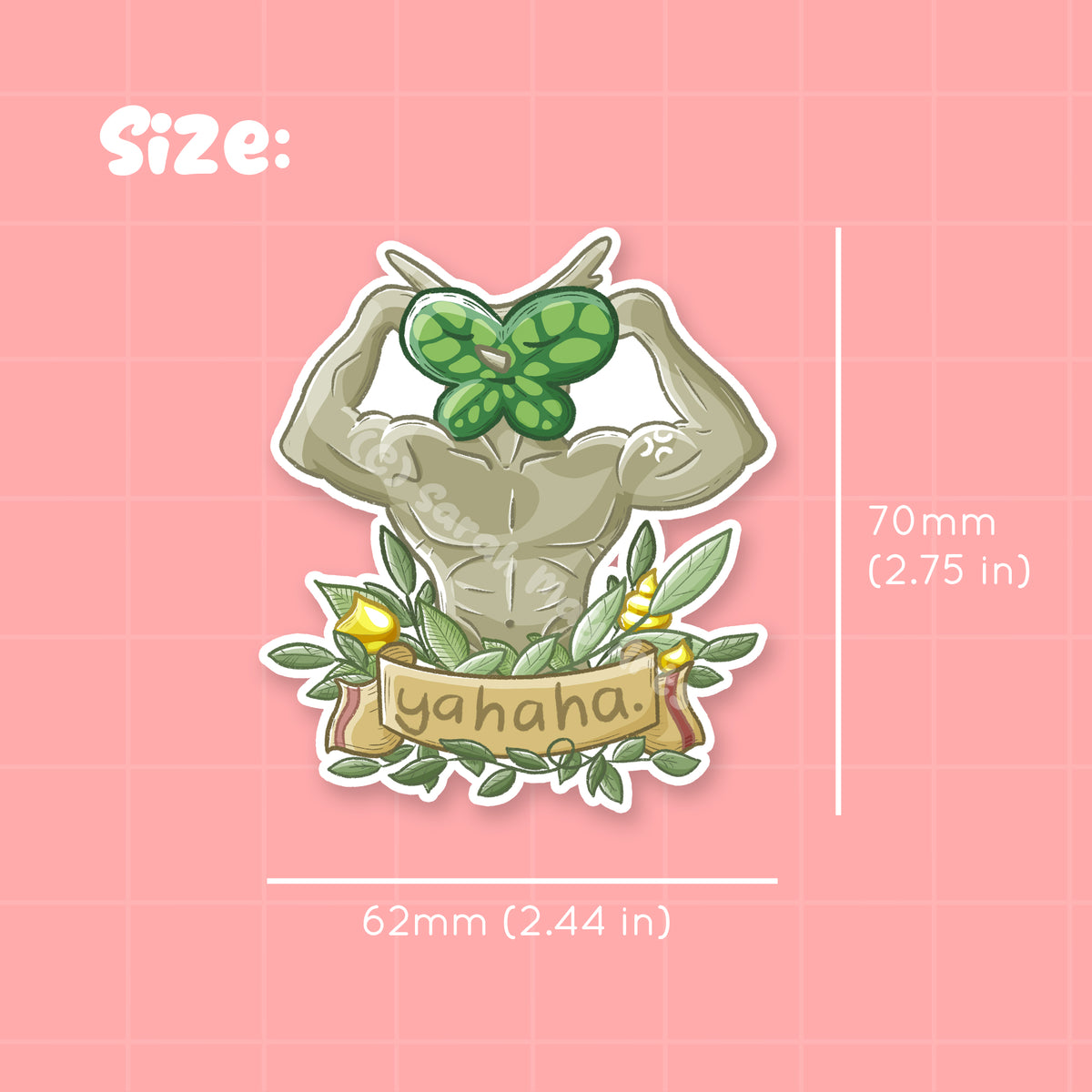 Buff Forest Spirit Waterproof Die Cut Sticker