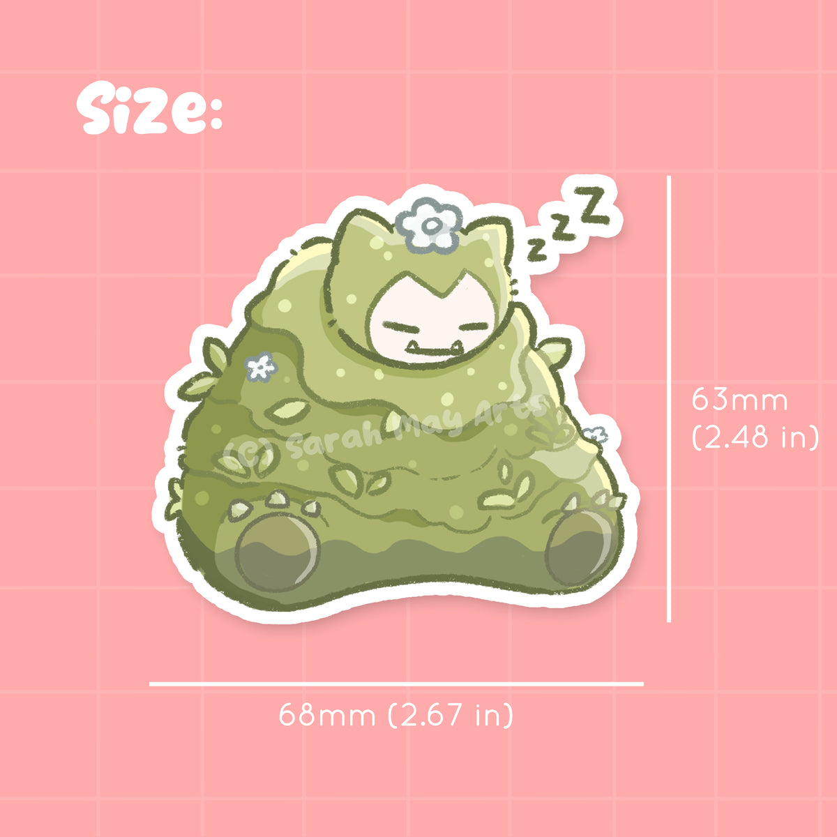 Moss Bear Waterproof Die Cut Sticker