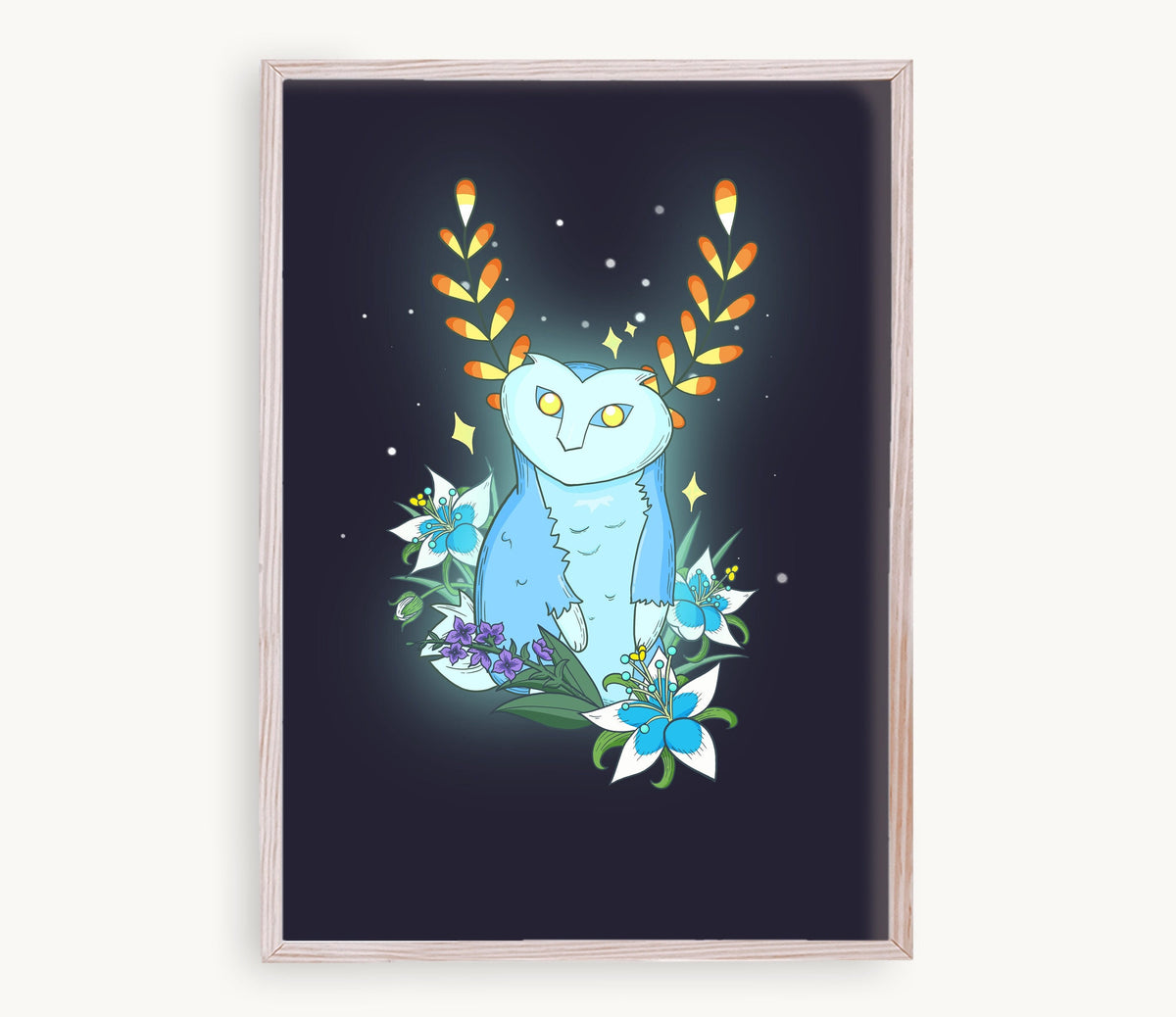 Glowing Owl Spirit Print
