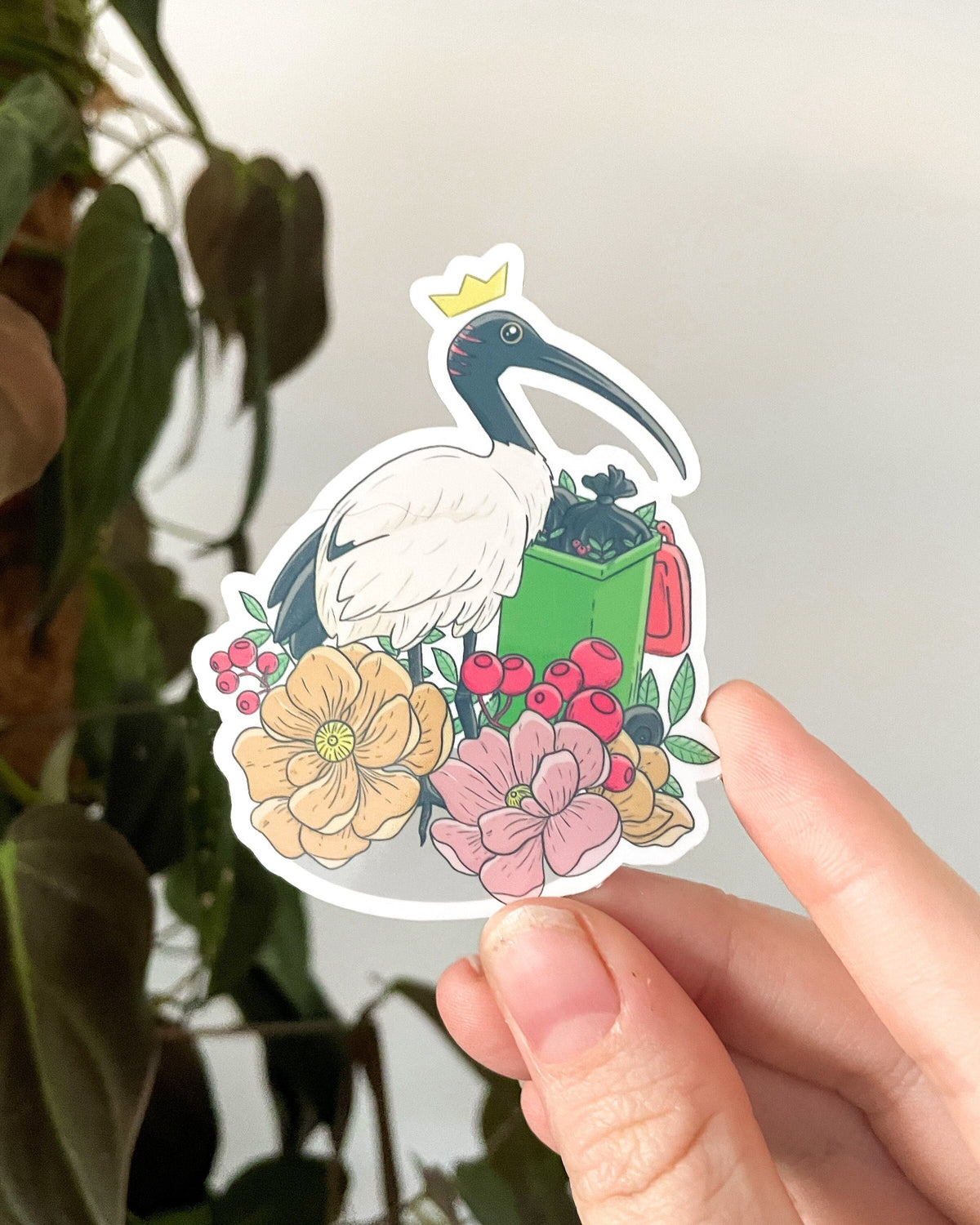 Bin Chicken / Australian Ibis Waterproof Die Cut Sticker