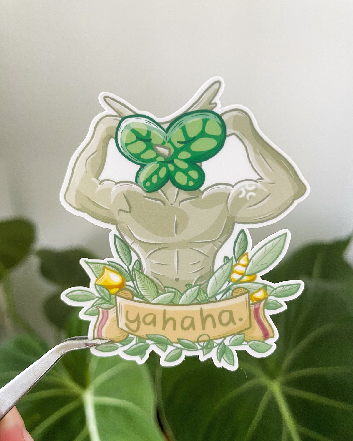 Buff Forest Spirit Waterproof Die Cut Sticker