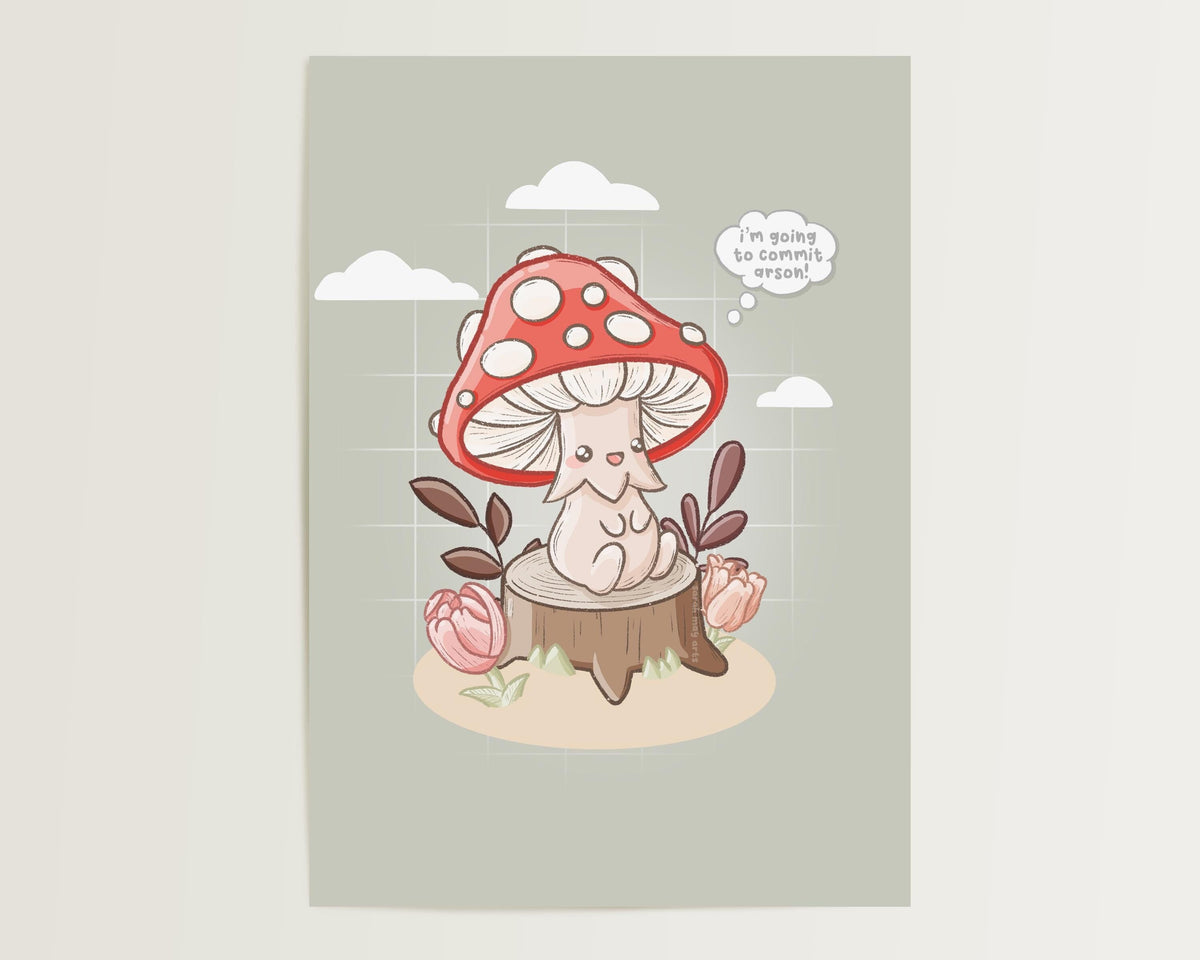Disturbed Mushroom Print