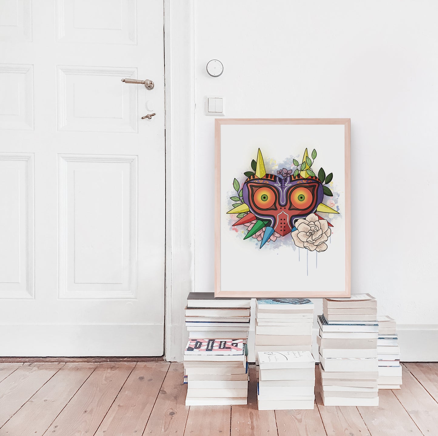 Falling Moon Mask Print