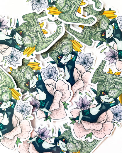 Pelekat Potongan Mati Kalis Air Bunga Twilight Imp