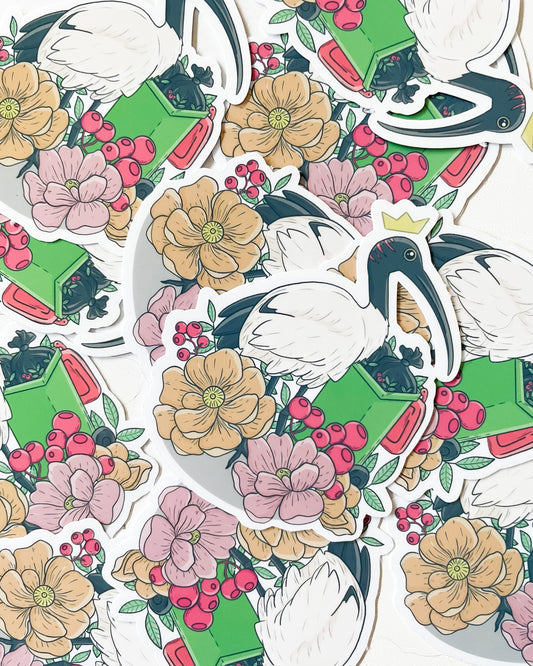 Pelekat Potongan Dadu Kalis Air Tong Ayam / Ibis Australia