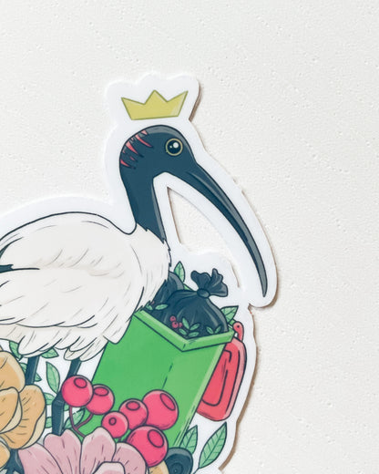 垃圾桶鸡/澳洲朱鹭防水模切贴纸