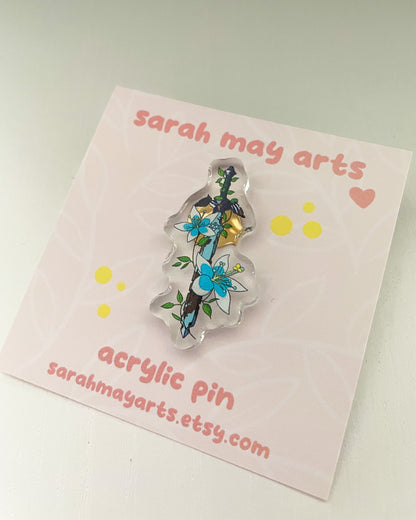 Hero's Sword Acrylic Pin