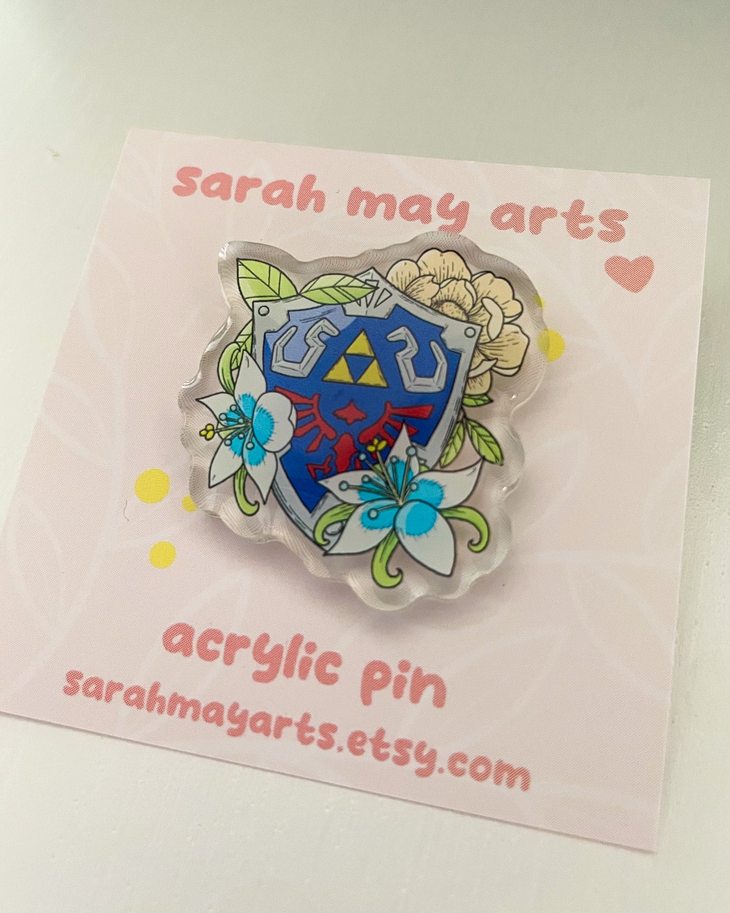 Hero's Shield Acrylic Pin