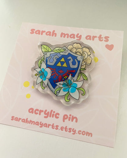 Hero's Shield Acrylic Pin