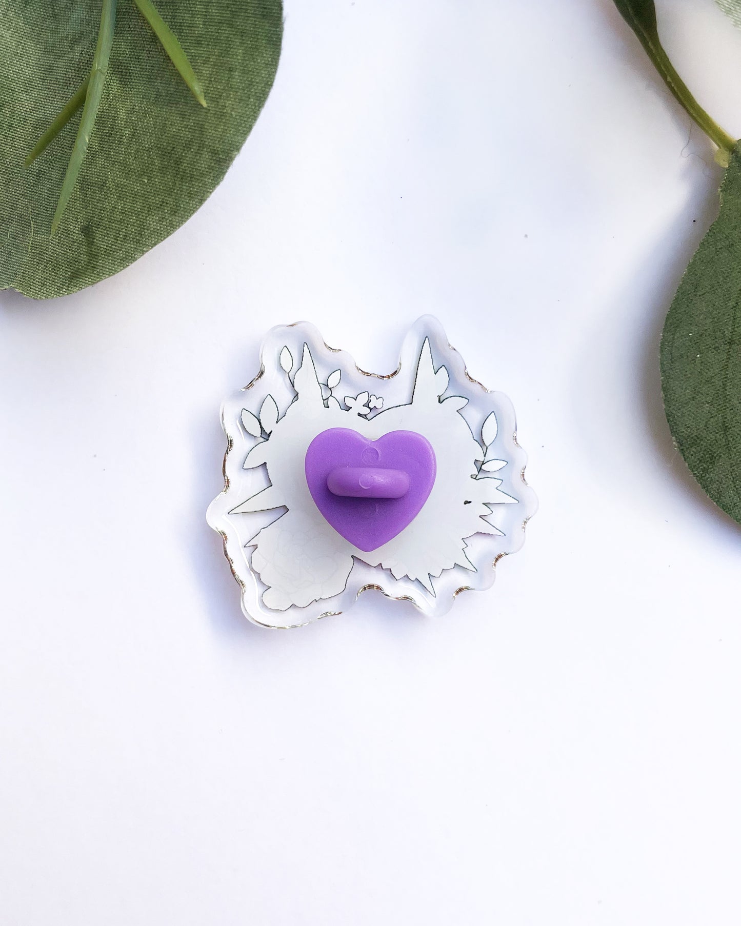 Falling Moon Mask Acrylic Pin