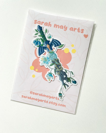 Decayed Hero's Sword Waterproof Die Cut Sticker