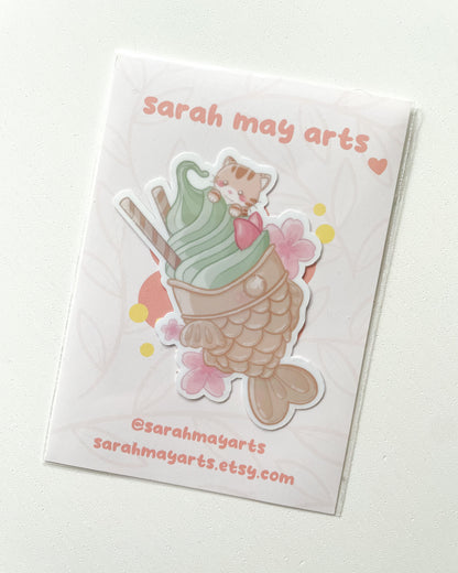 Pelekat Potongan Dadu Kalis Air Taiyaki