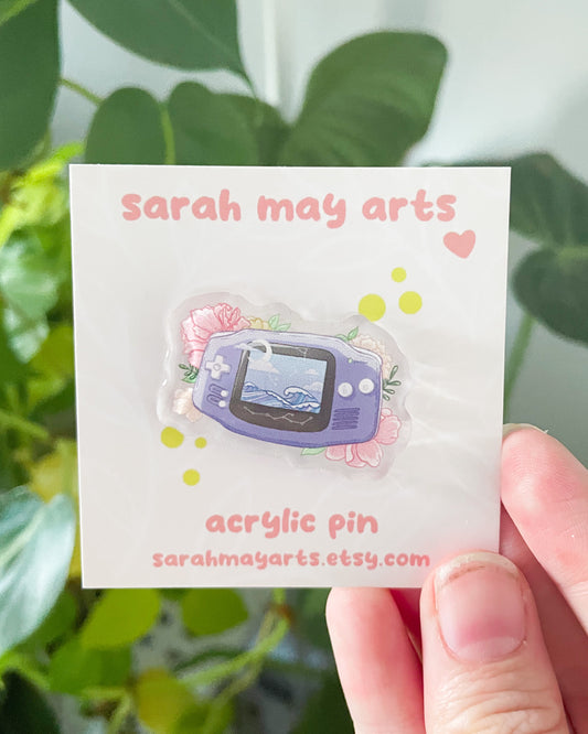 Game Girl Acrylic Pin