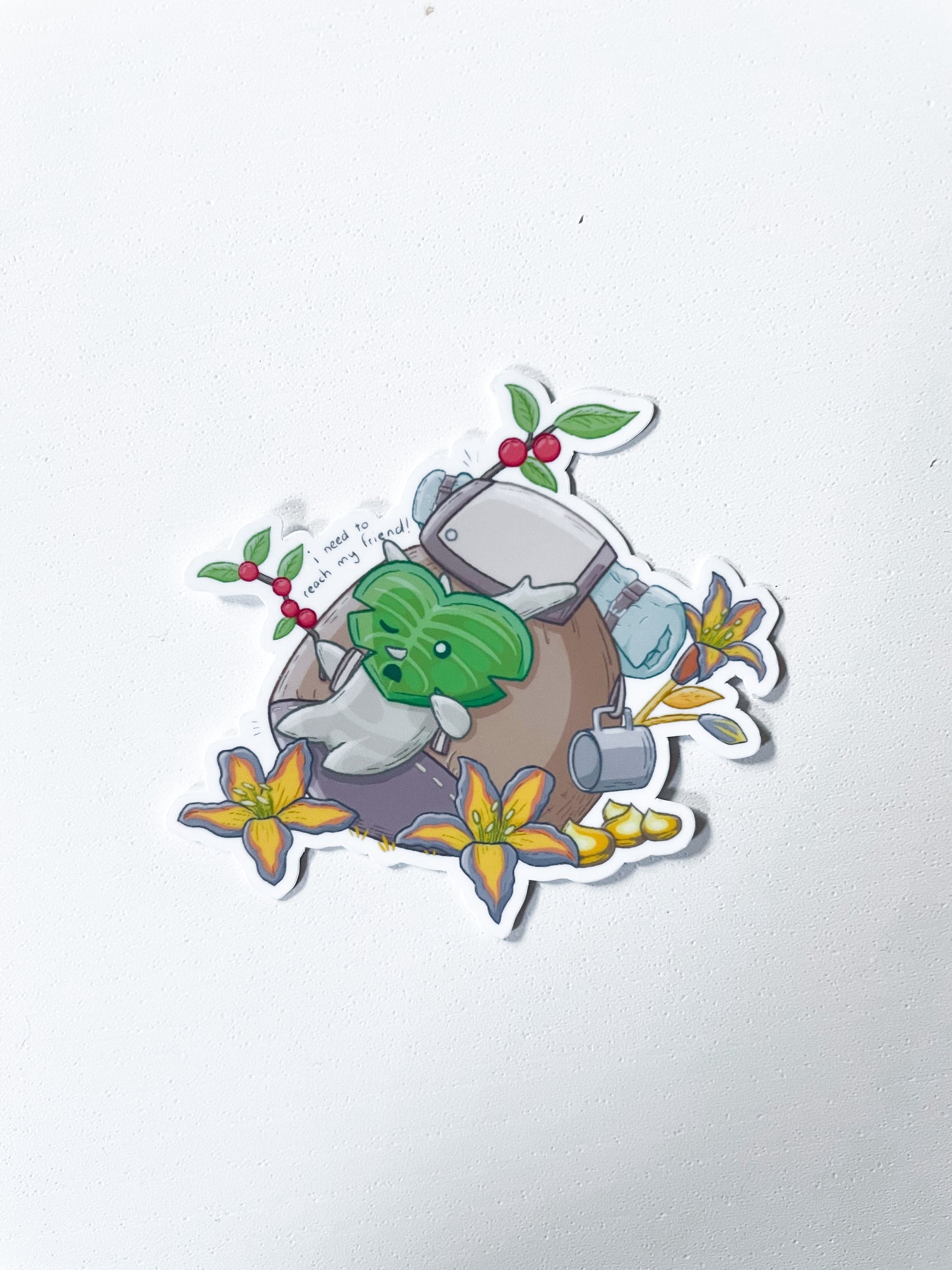 背包客森林精灵防水模切贴纸