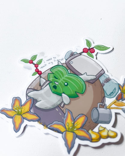 背包客森林精灵防水模切贴纸