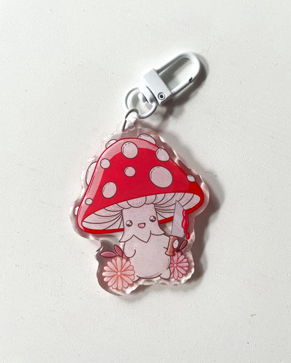 Mushroom Knife Keychain