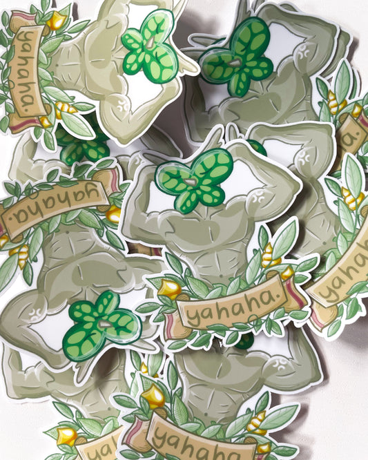 Buff Forest Spirit Waterproof Die Cut Sticker