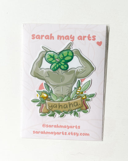 Buff Forest Spirit Waterproof Die Cut Sticker