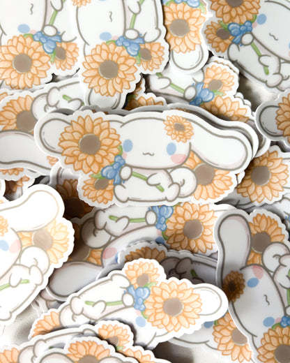 Cinnamon Puppy Waterproof Die Cut Sticker