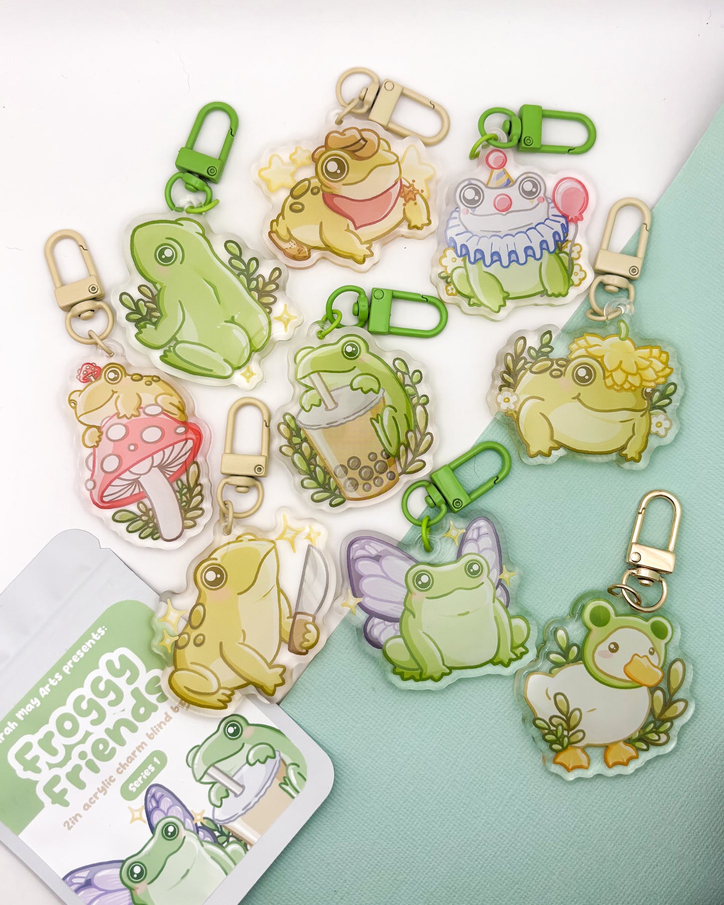 Beg Buta Rantai Kunci Froggy Friends