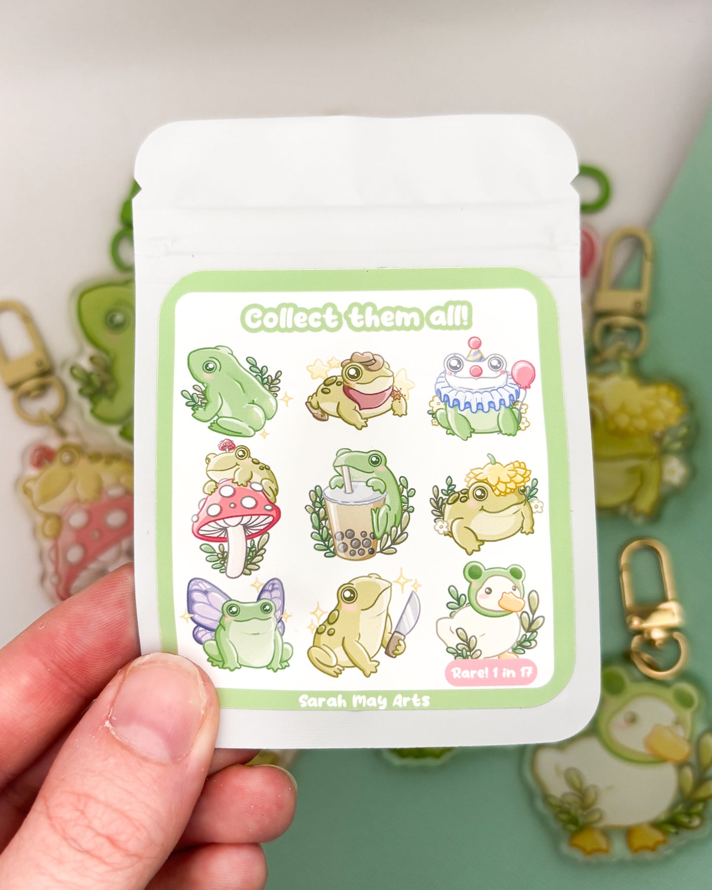 Beg Buta Rantai Kunci Froggy Friends