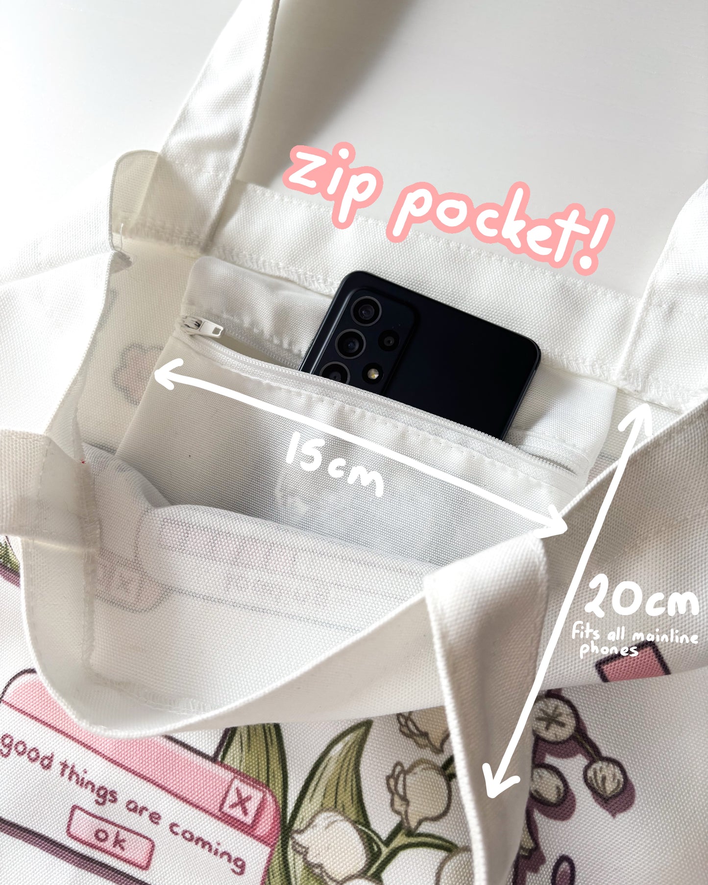 Beg Tote Kanvas Benda Baik Akan Datang